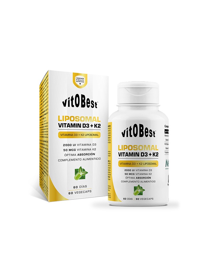 Vitamina D3 + K2 · Liposomal Vitamin D3 + K2 · 60 VegeCaps